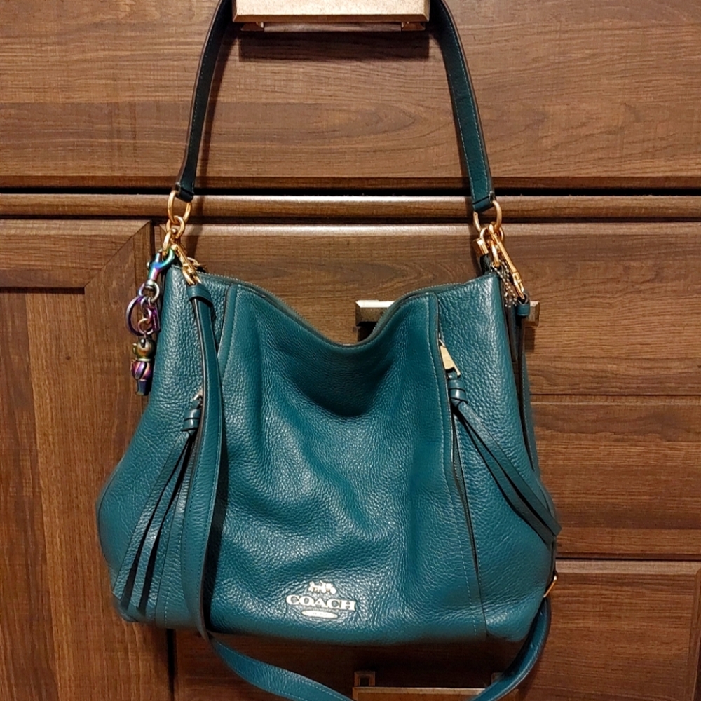 Coach purse with teddy bear charm 🧸